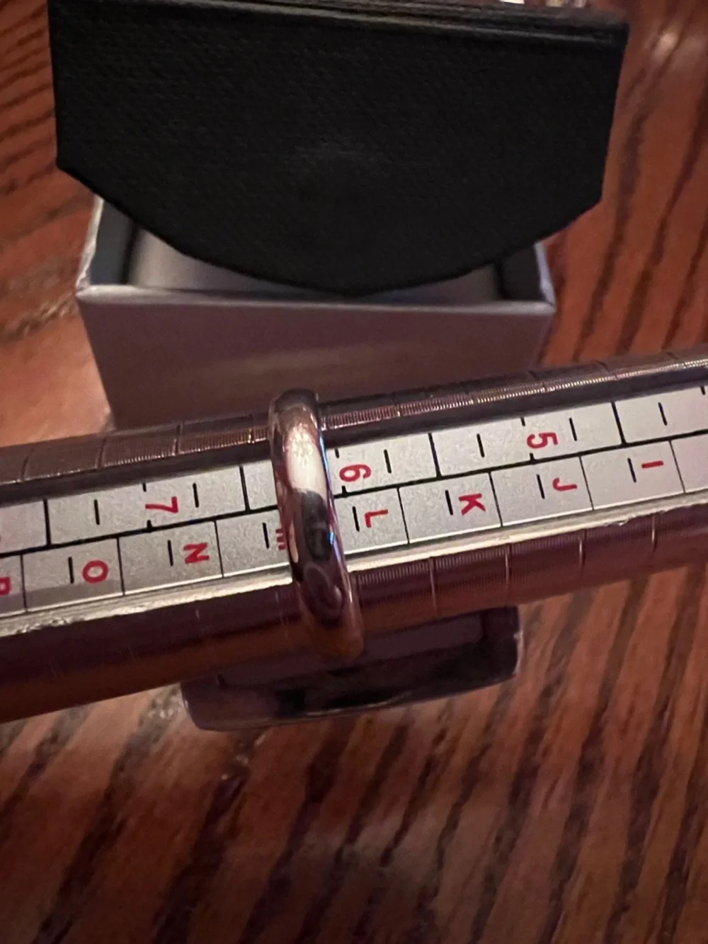 Silver Ring with Large Beautiful White Rectangular Stone - Picture 7 of 11